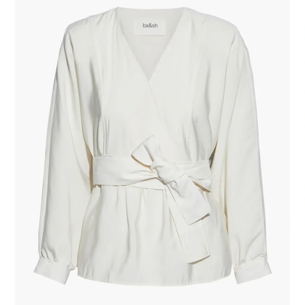 ba&sh Cream Wrap Blouse - Picture 5 of 14